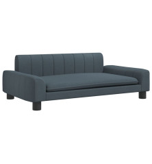 Vaikiška sofa, tamsiai pilkos spalvos, 90x53x30cm, audinys