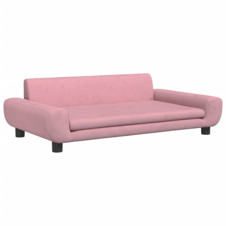 Vaikiška sofa, rožinės spalvos, 100x54x33cm, aksomas