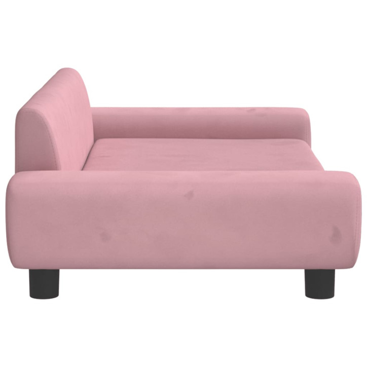 Vaikiška sofa, rožinės spalvos, 100x54x33cm, aksomas