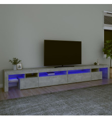 TV spintelė su LED apšvietimu, betono pilka, 290x36,5x40cm