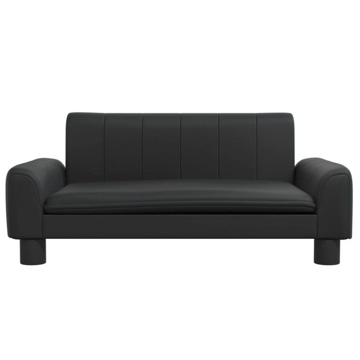 Vaikiška sofa, juodos spalvos, 70x45x30cm, dirbtinė oda