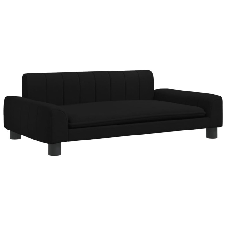 Vaikiška sofa, juodos spalvos, 90x53x30cm, audinys