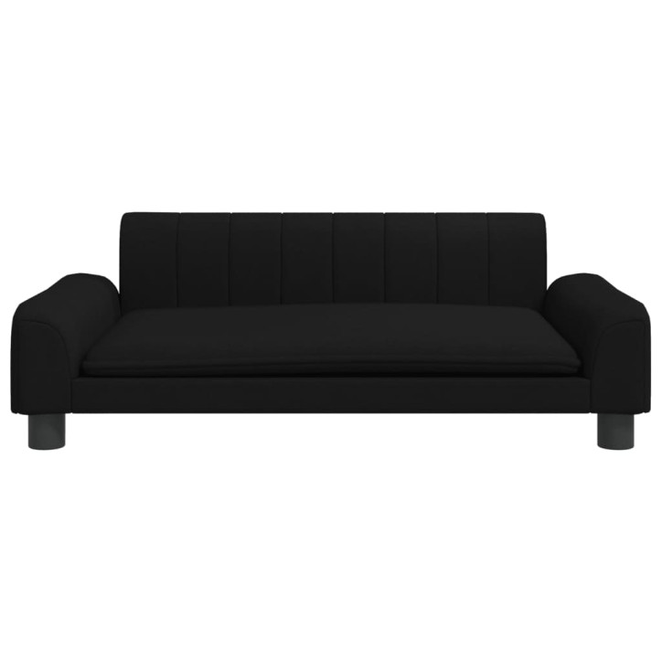 Vaikiška sofa, juodos spalvos, 90x53x30cm, audinys