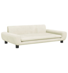 Vaikiška sofa, kreminės spalvos, 100x54x33cm, aksomas