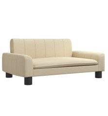 Vaikiška sofa, kreminės spalvos, 70x45x30cm, audinys