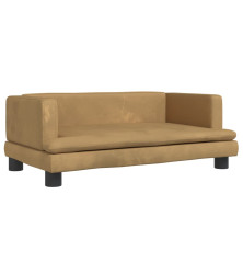 Vaikiška sofa, rudos spalvos, 80x45x30cm, aksomas