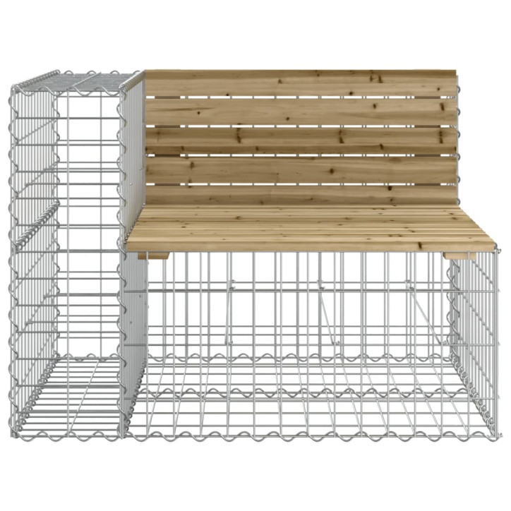 Sodo suoliukas, 184x71x65,5cm, pušis, gabiono dizaino