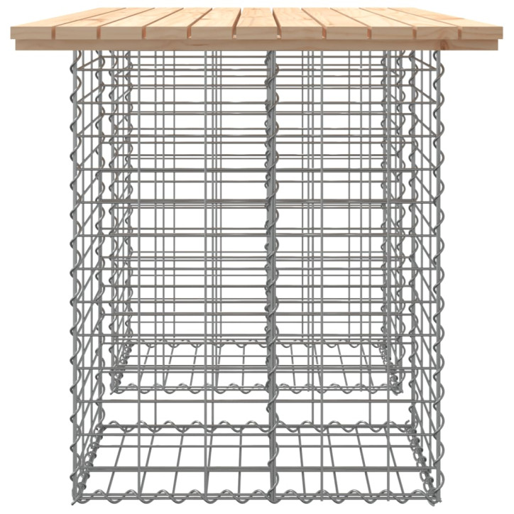 Sodo suoliukas, 100x70x72 cm, pušies masyvas, gabiono dizaino