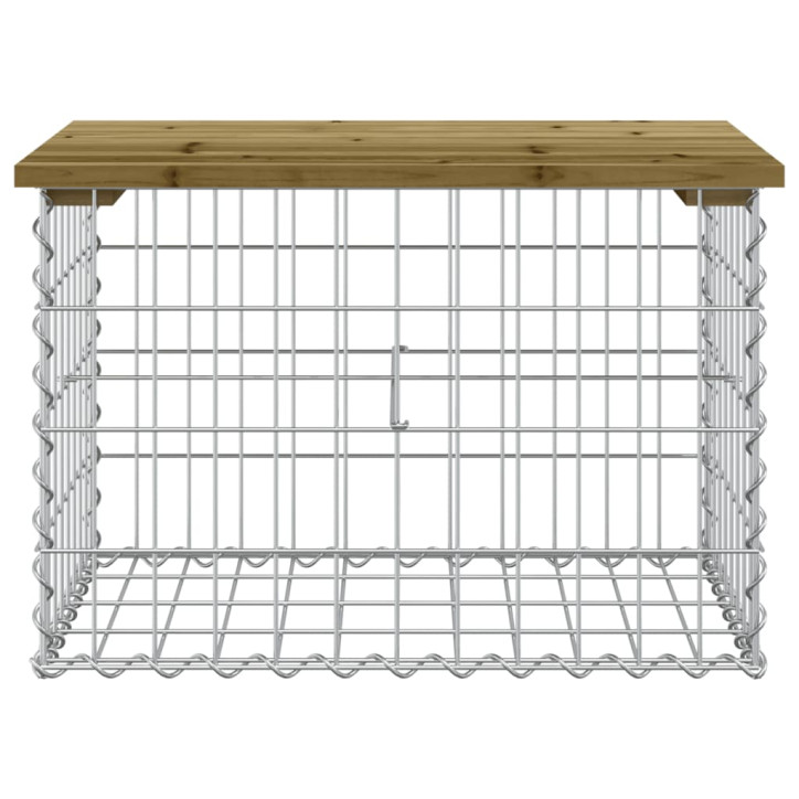 Sodo suoliukas, 63x44x42cm, impregnuota pušis, gabiono dizaino