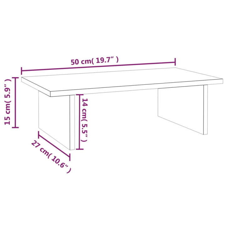 Monitoriaus stovas, 50x27x15cm, pušies medienos masyvas