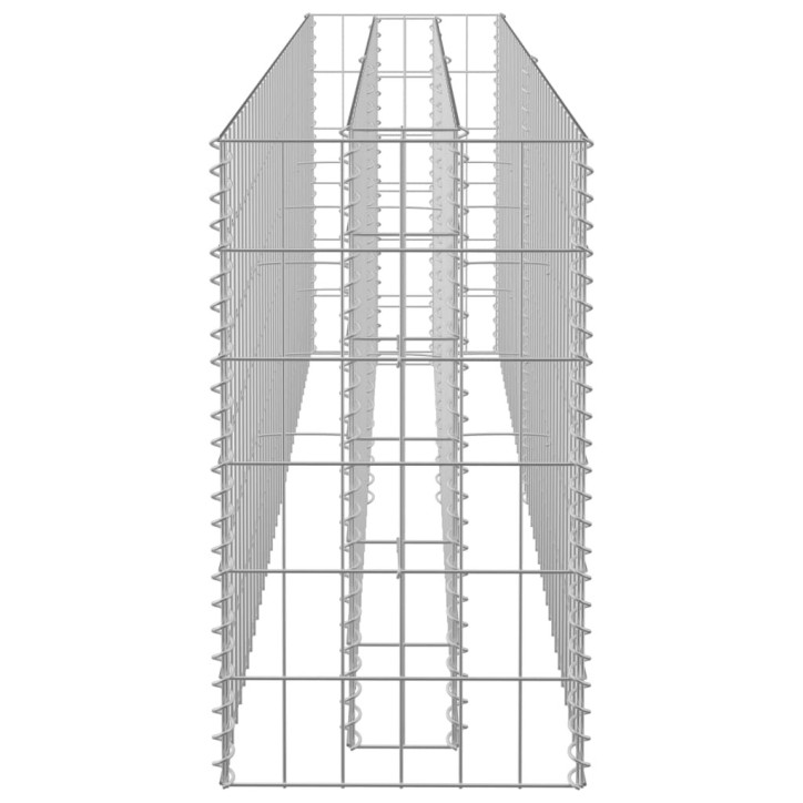 Gabiono vazonas, 180x30x60cm, galvanizuotas plienas, aukštas