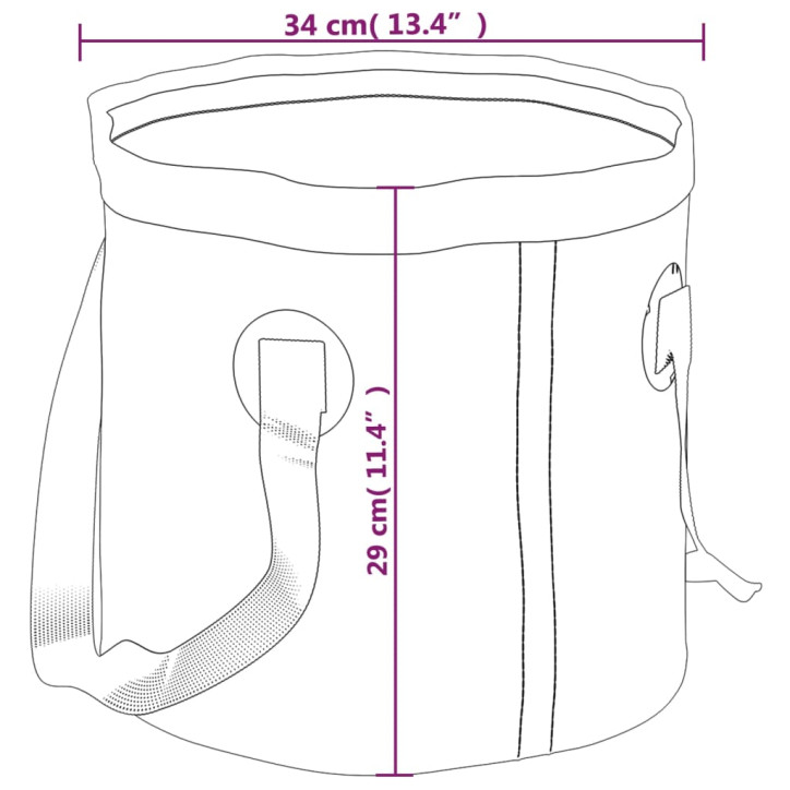 Sulankstomi kibirai, 2vnt., mėlynos spalvos, 30l, PVC