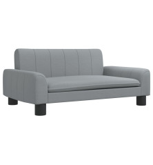 Vaikiška sofa, šviesiai pilkos spalvos, 70x45x30cm, audinys