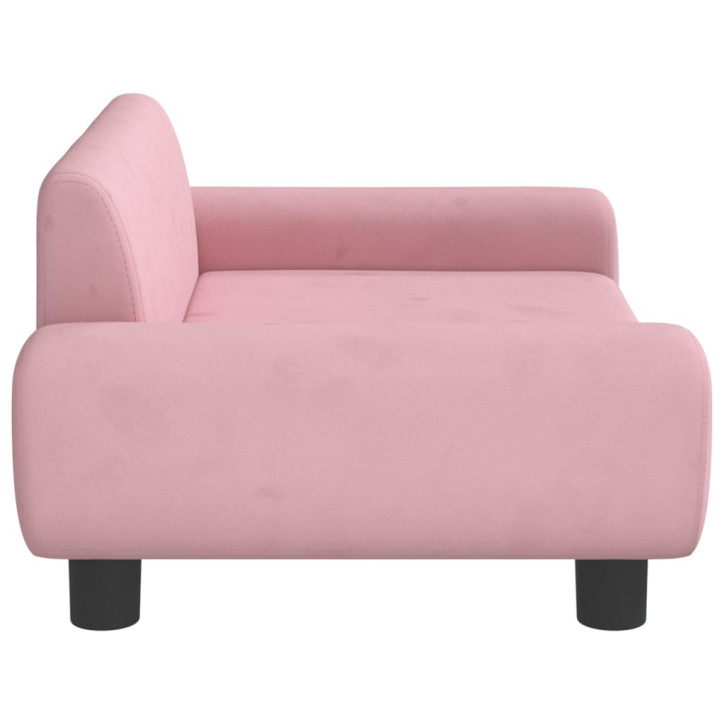 Vaikiška sofa, rožinės spalvos, 70x45x33cm, aksomas