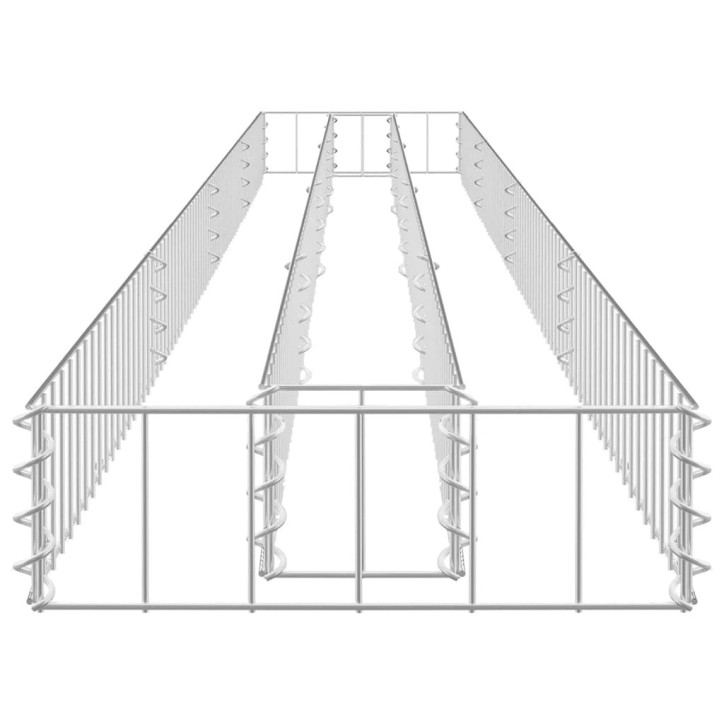 Gabiono vazonas, 360x30x10cm, galvanizuotas plienas, aukštas