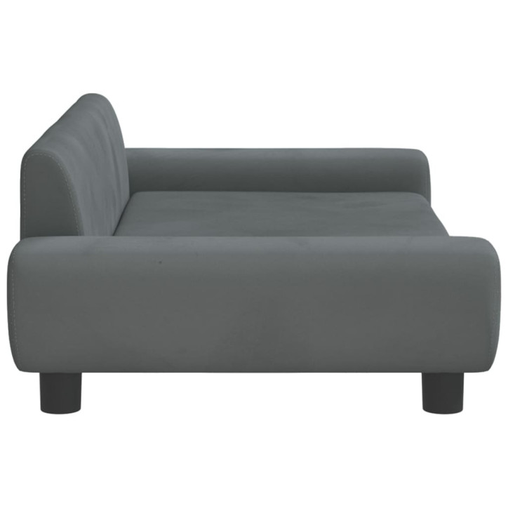 Vaikiška sofa, tamsiai pilkos spalvos, 100x54x33cm, aksomas