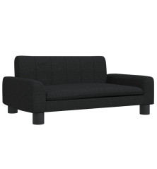 Vaikiška sofa, juodos spalvos, 70x45x30cm, audinys