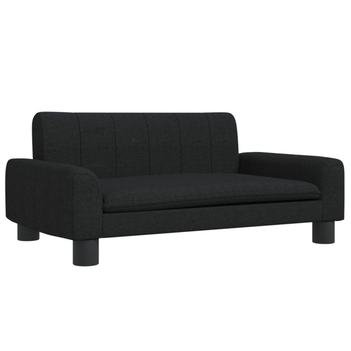 Vaikiška sofa, juodos spalvos, 70x45x30cm, audinys