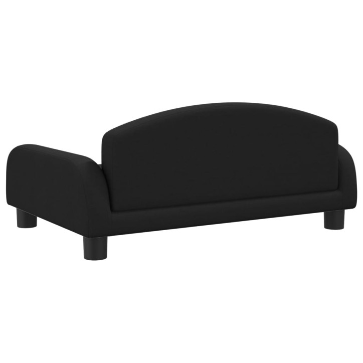 Vaikiška sofa, juodos spalvos, 70x45x30cm, audinys