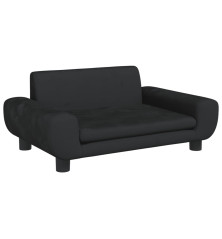 Vaikiška sofa, juodos spalvos, 70x45x33cm, aksomas