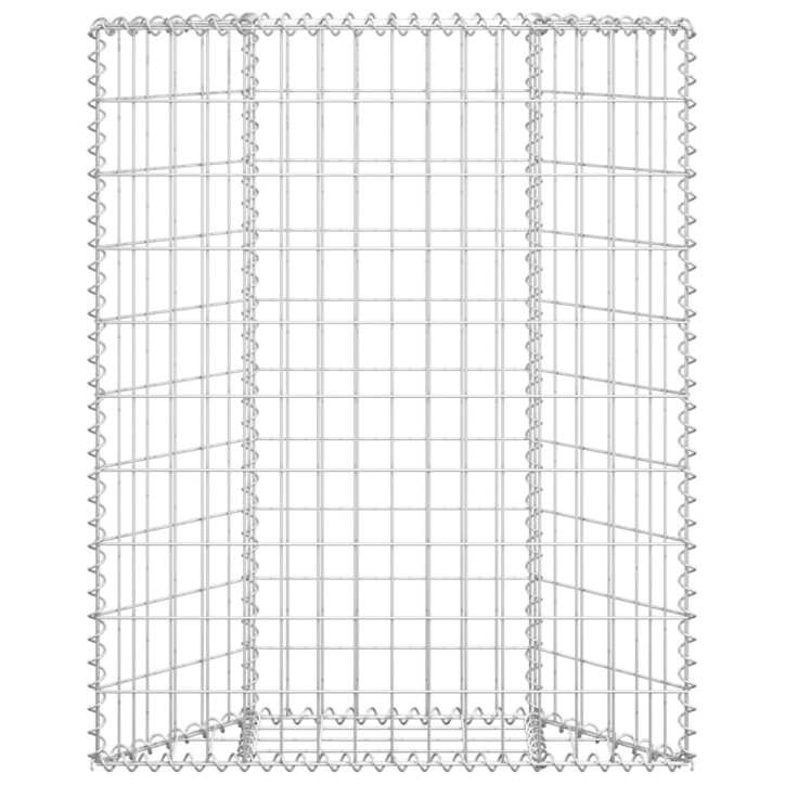 Gabiono vazonas, 80x20x100cm, galvanizuotas plienas, aukštas