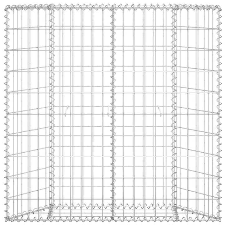 Gabiono vazonas, 100x20x100cm, galvanizuotas plienas, aukštas