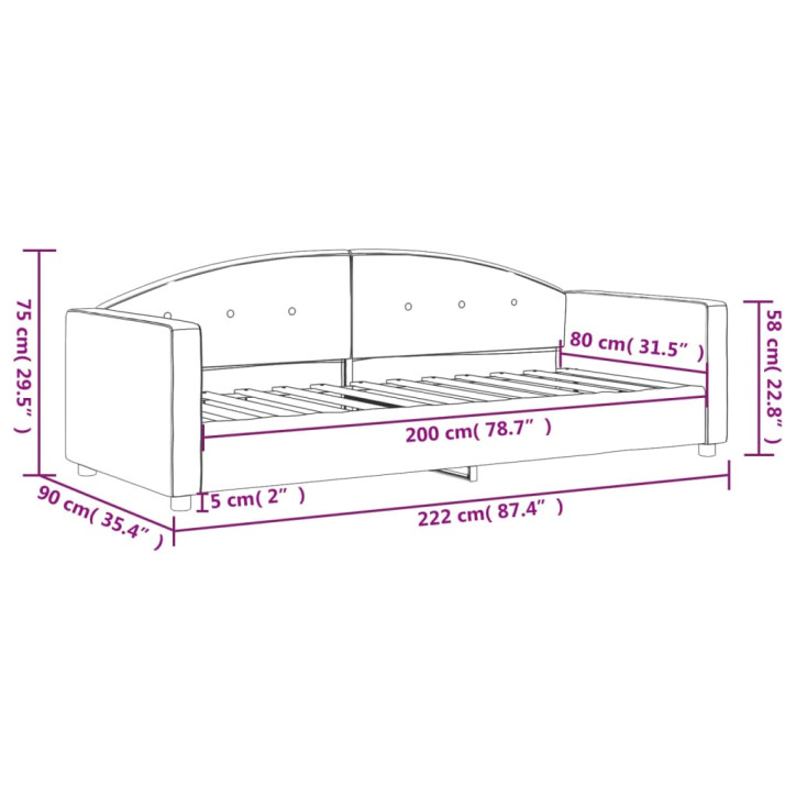 Sofa, tamsiai žalios spalvos, 80x200cm, aksomas