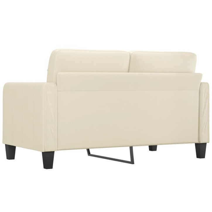 Dvivietė sofa, kreminės spalvos, 140cm, dirbtinė oda