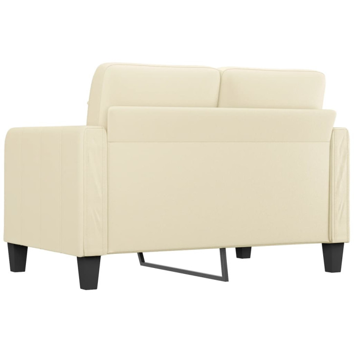 Dvivietė sofa, kreminės spalvos, 120cm, dirbtinė oda