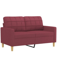 Dvivietė sofa, raudonojo vyno spalvos, 120cm, audinys