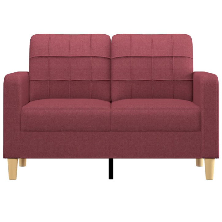 Dvivietė sofa, raudonojo vyno spalvos, 120cm, audinys