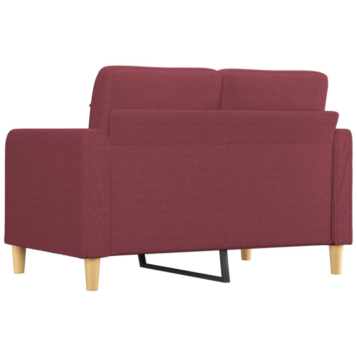 Dvivietė sofa, raudonojo vyno spalvos, 120cm, audinys