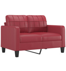 Dvivietė sofa, raudonojo vyno spalvos, 120cm, dirbtinė oda