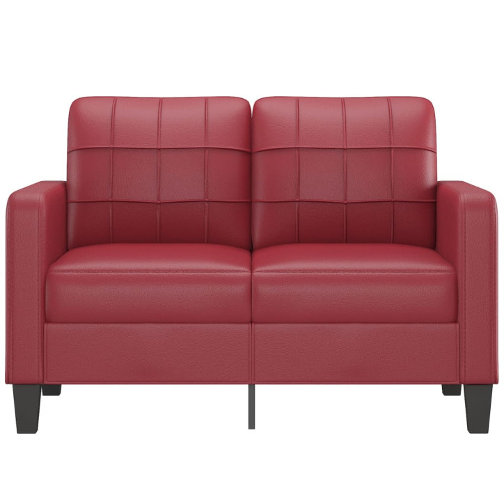 Dvivietė sofa, raudonojo vyno spalvos, 120cm, dirbtinė oda