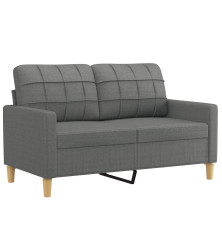 Dvivietė sofa, tamsiai pilkos spalvos, 120cm, audinys