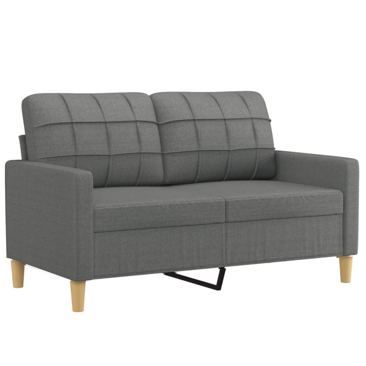 Dvivietė sofa, tamsiai pilkos spalvos, 120cm, audinys