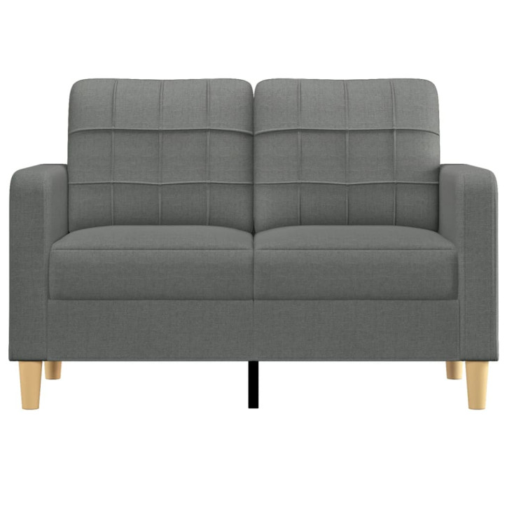 Dvivietė sofa, tamsiai pilkos spalvos, 120cm, audinys