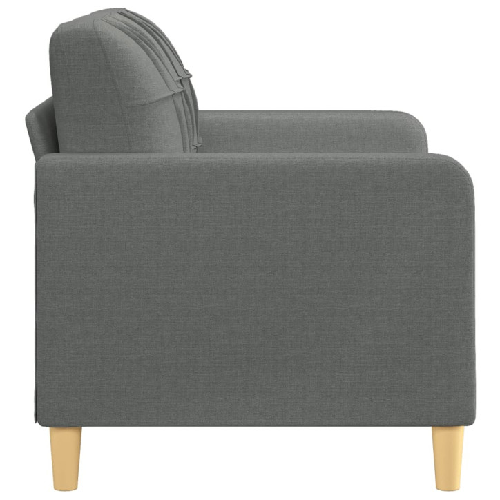 Dvivietė sofa, tamsiai pilkos spalvos, 120cm, audinys