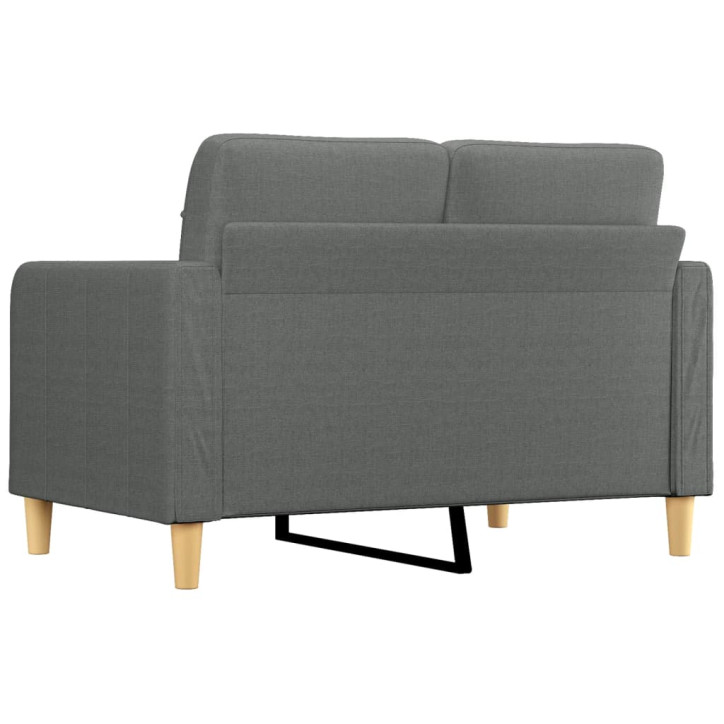 Dvivietė sofa, tamsiai pilkos spalvos, 120cm, audinys