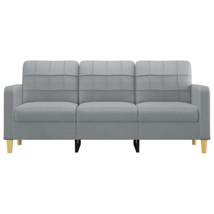 Trivietė sofa, šviesiai pilkos spalvos, 180cm, audinys