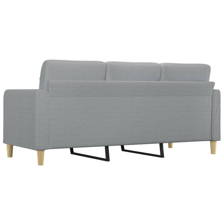 Trivietė sofa, šviesiai pilkos spalvos, 180cm, audinys