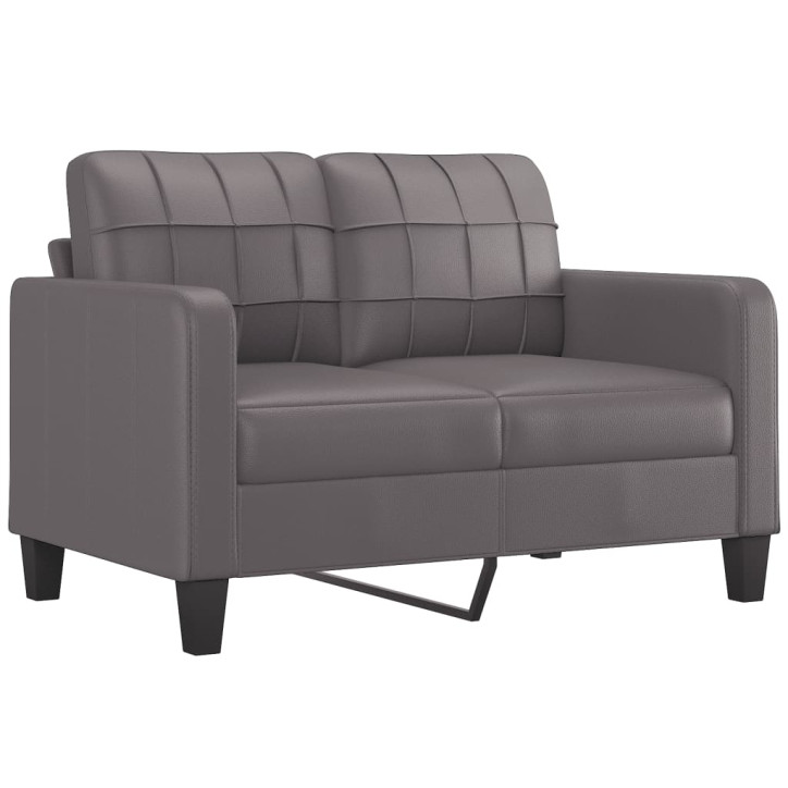 Dvivietė sofa, pilkos spalvos, 120cm, dirbtinė oda