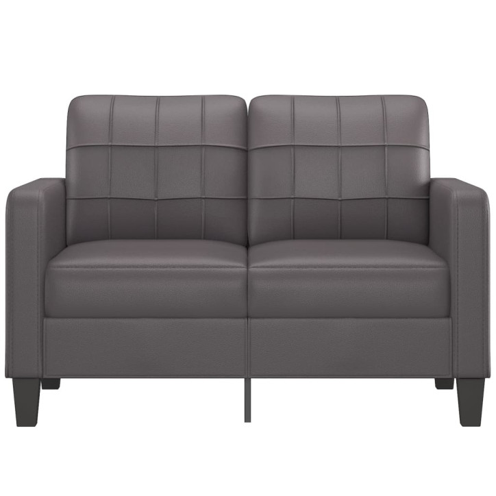 Dvivietė sofa, pilkos spalvos, 120cm, dirbtinė oda