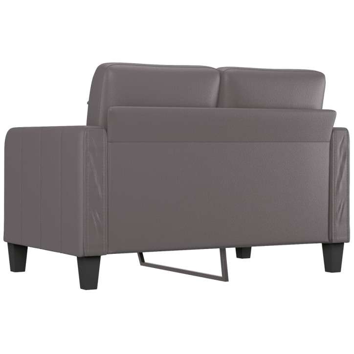 Dvivietė sofa, pilkos spalvos, 120cm, dirbtinė oda