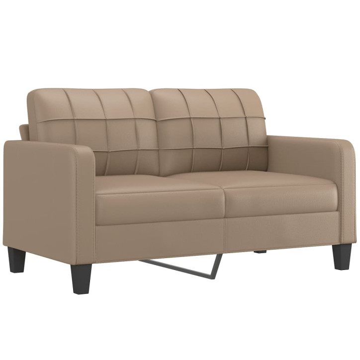 Dvivietė sofa, kapučino spalvos, 140cm, dirbtinė oda