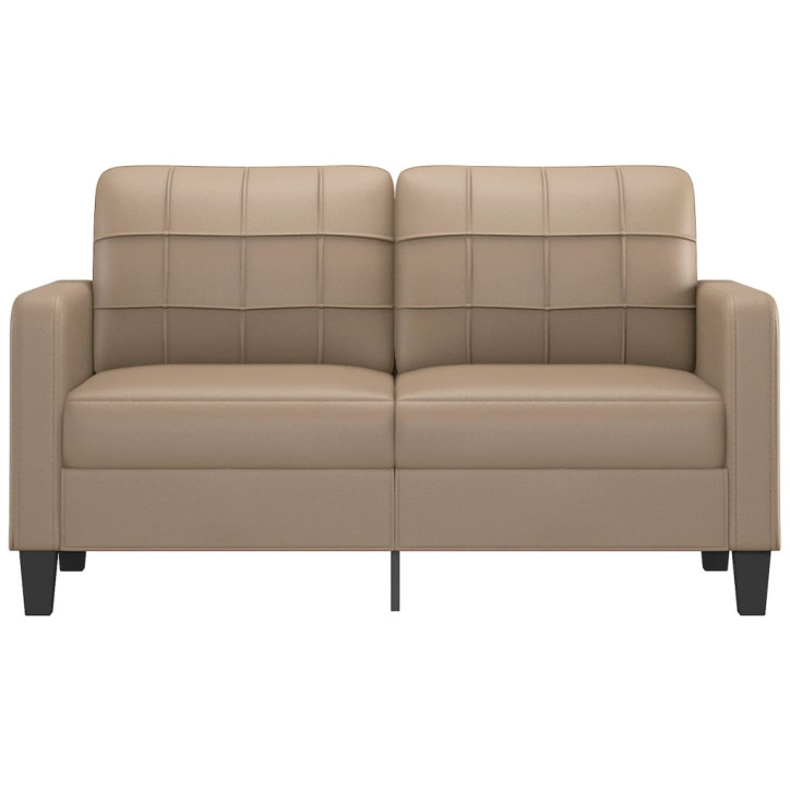 Dvivietė sofa, kapučino spalvos, 140cm, dirbtinė oda