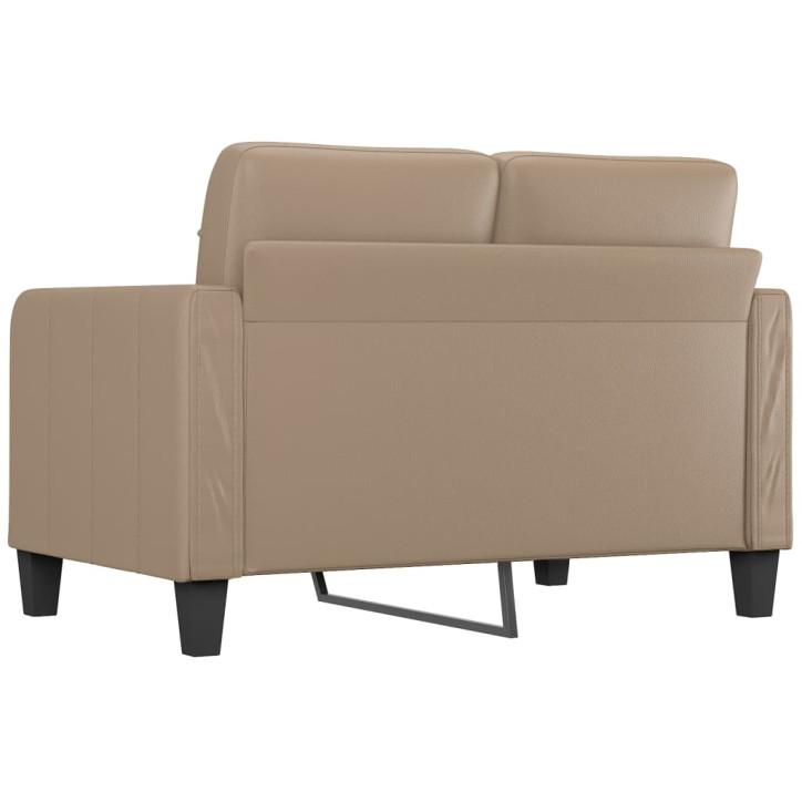 Dvivietė sofa, kapučino spalvos, 120cm, dirbtinė oda