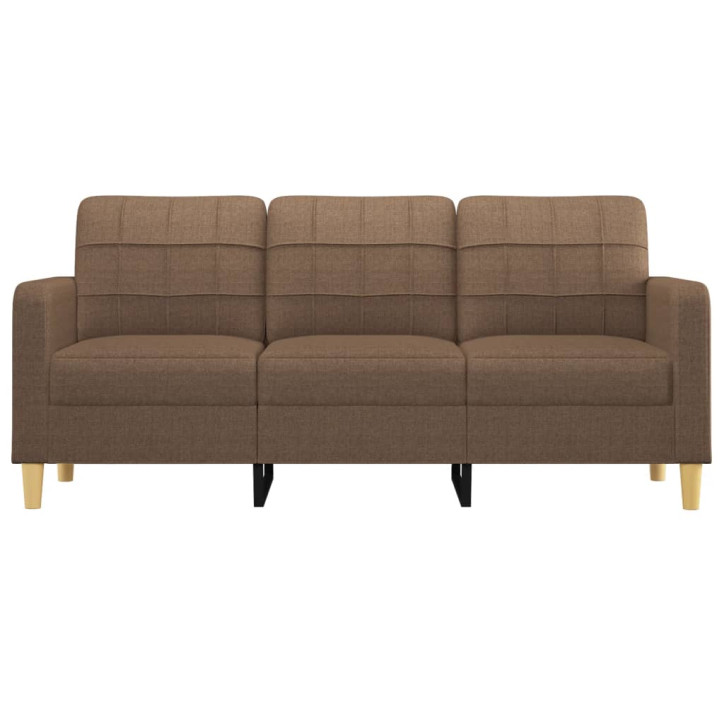 Trivietė sofa, rudos spalvos, 180cm, audinys