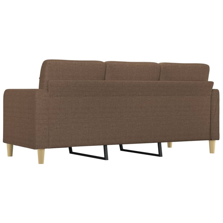 Trivietė sofa, rudos spalvos, 180cm, audinys