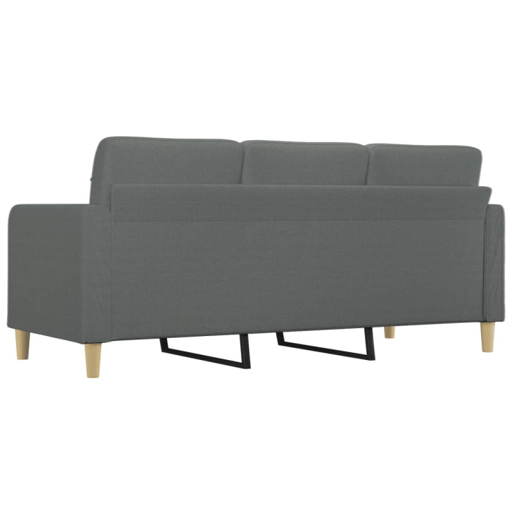 Trivietė sofa, tamsiai pilkos spalvos, 180cm, audinys